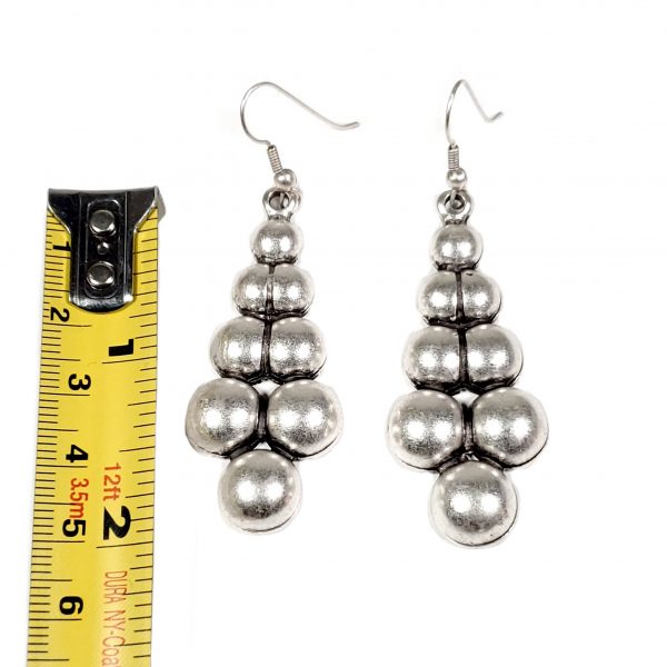 Hand Made Pewter Earrings Plated in 925 Silver - SKU# ALL-3330 - Image 2