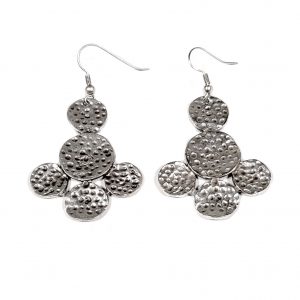 Hand Made Pewter Earrings Plated in 925 Silver - SKU# ALL-3344