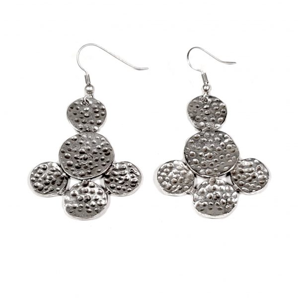 Hand Made Pewter Earrings Plated in 925 Silver - SKU# ALL-3344