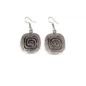 Hand Made Pewter Earrings Plated in 925 Silver - SKU# ALL-3369
