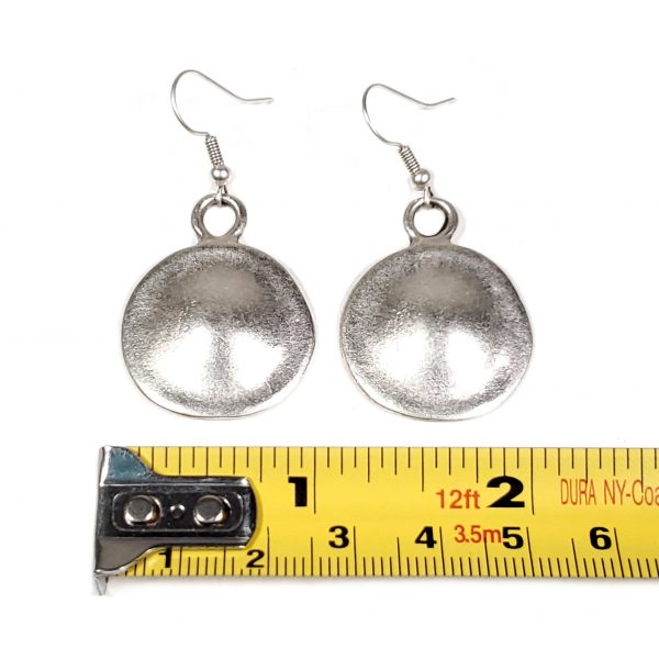Hand Made Pewter Earrings Plated in 925 Silver - SKU# ALL-3372 - Image 2