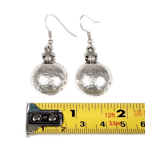 Hand Made Pewter Earrings Plated in 925 Silver - SKU# ALL-3378 - Image 2