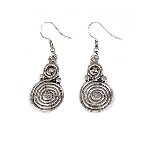 Hand Made Pewter Earrings Plated in 925 Silver - SKU# ALL-3399
