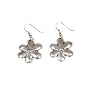 Hand Made Pewter Earrings Plated in 925 Silver - SKU# ALL-3406