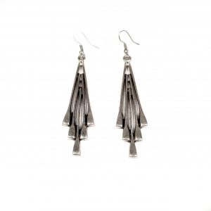 Hand Made Pewter Earrings Plated in 925 Silver - SKU# ALL-3437