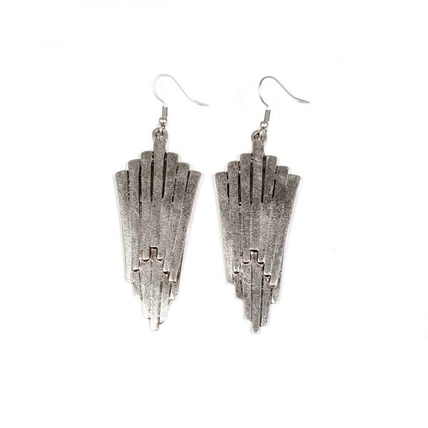 Hand Made Pewter Earrings Plated in 925 Silver - SKU# ALL-3438
