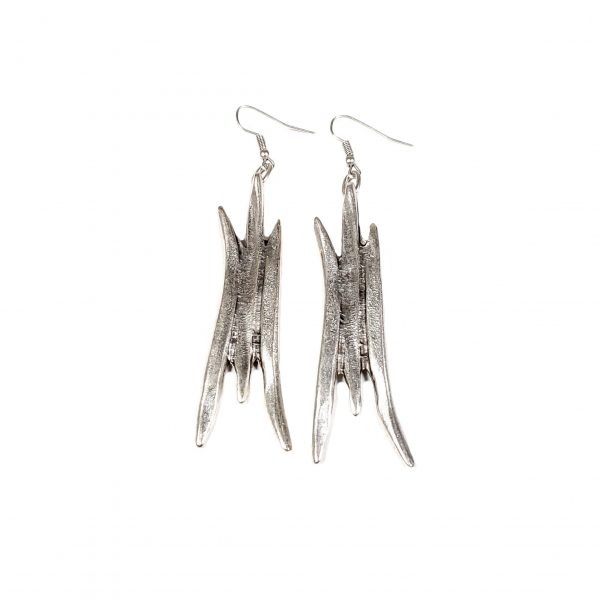 Hand Made Pewter Earrings Plated in 925 Silver - SKU# ALL-3439