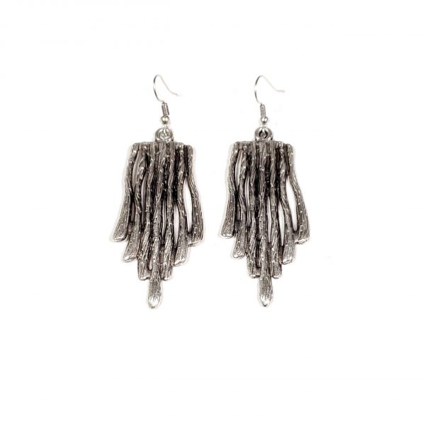 Hand Made Pewter Earrings Plated in 925 Silver - SKU# ALL-3440