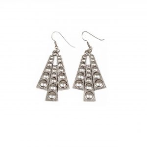 Hand Made Pewter Earrings Plated in 925 Silver - SKU# ALL-3444