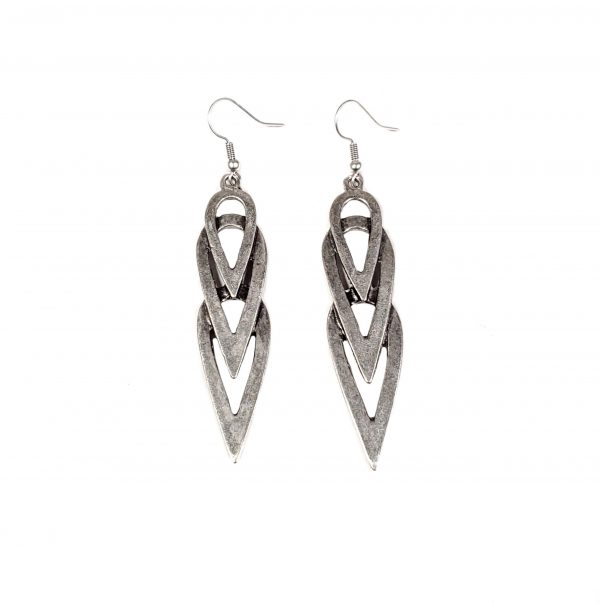 Hand Made Pewter Earrings Plated in 925 Silver - SKU# ALL-3448