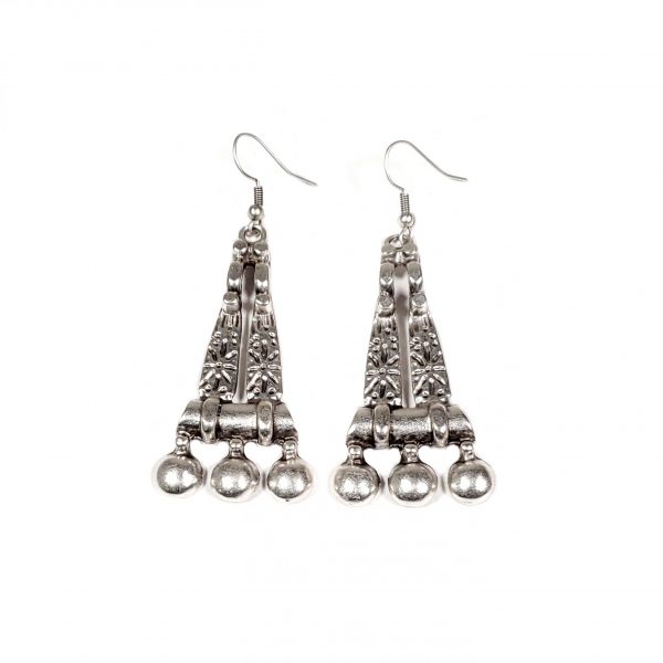 Hand Made Pewter Earrings Plated in 925 Silver - SKU# ALL-3450