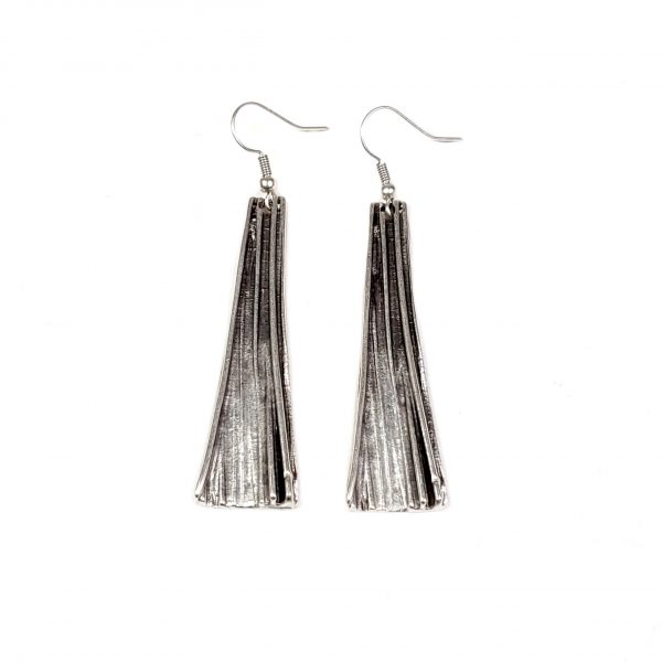 Hand Made Pewter Earrings Plated in 925 Silver - SKU# ALL-3458