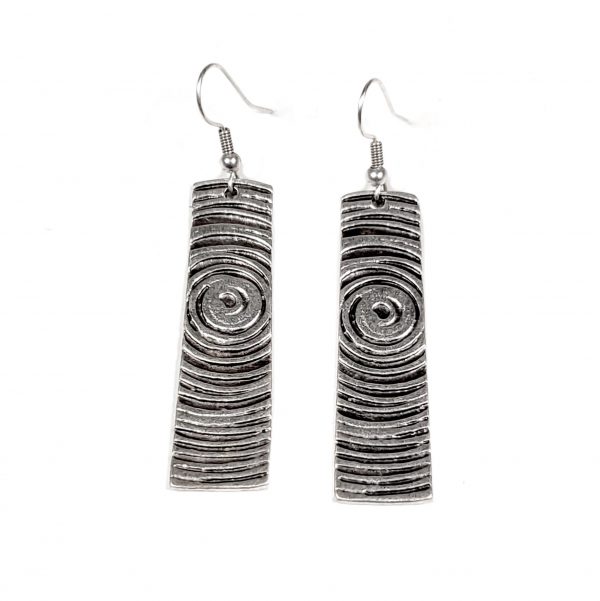 Hand Made Pewter Earrings Plated in 925 Silver - SKU# ALL-3467
