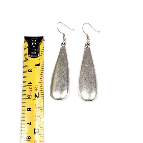 Hand Made Pewter Earrings Plated in 925 Silver - SKU# ALL-3473 - Image 2