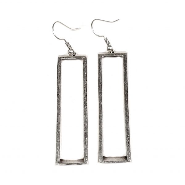 Hand Made Pewter Earrings Plated in 925 Silver - SKU# ALL-3480