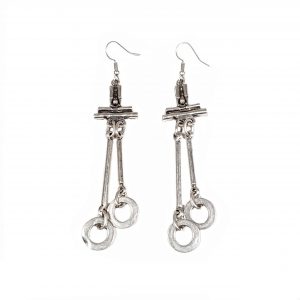 Hand Made Pewter Earrings Plated in 925 Silver - SKU# ALL-3488