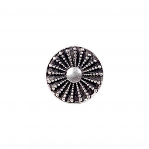 Hand Made Pewter Adjustable Ring Plated in 925 Silver - SKU# ALL-4002