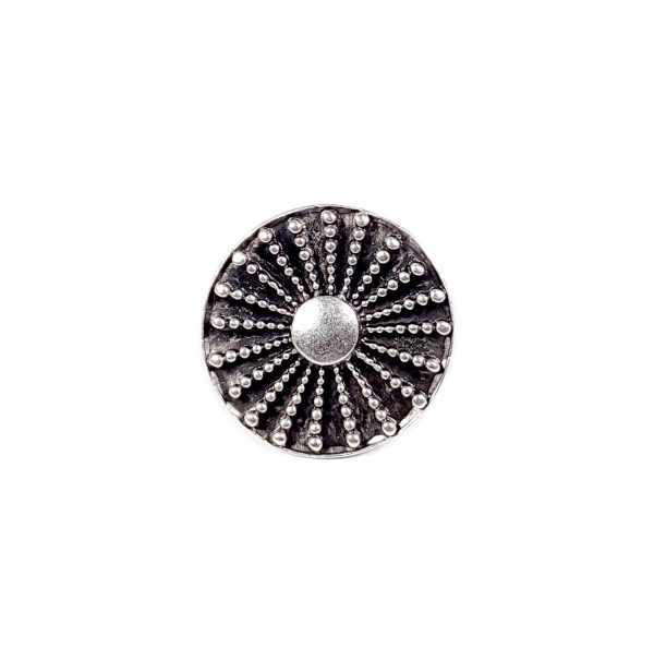 Hand Made Pewter Adjustable Ring Plated in 925 Silver - SKU# ALL-4002