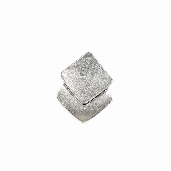 Hand Made Pewter Adjustable Ring Plated in 925 Silver - SKU# ALL-4019