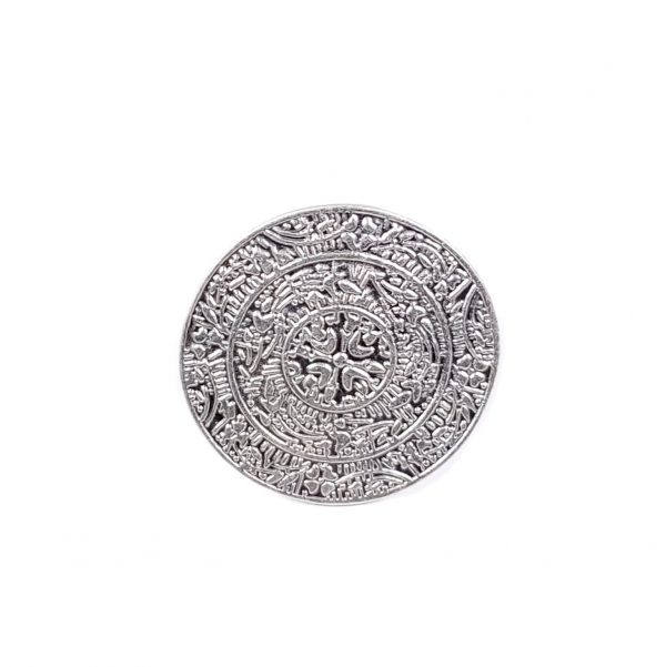 Hand Made Pewter Adjustable Ring Plated in 925 Silver - SKU# ALL-4021