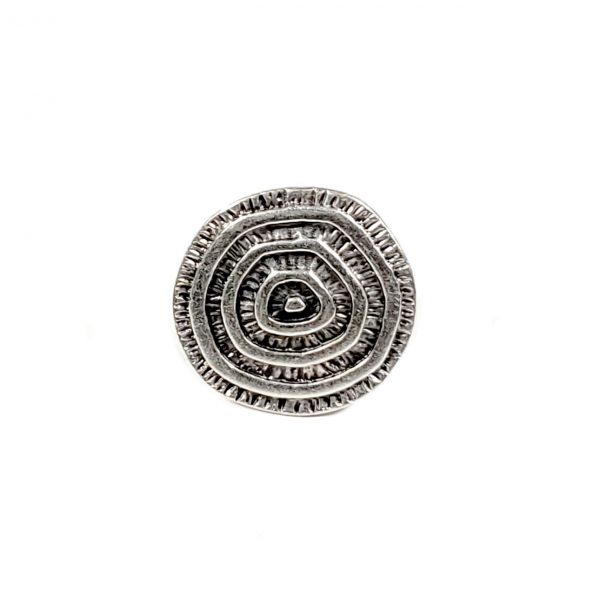 Hand Made Pewter Adjustable Ring Plated in 925 Silver - SKU# ALL-4077