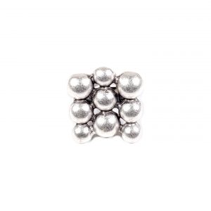 Hand Made Pewter Adjustable Ring Plated in 925 Silver - SKU# ALL-4085