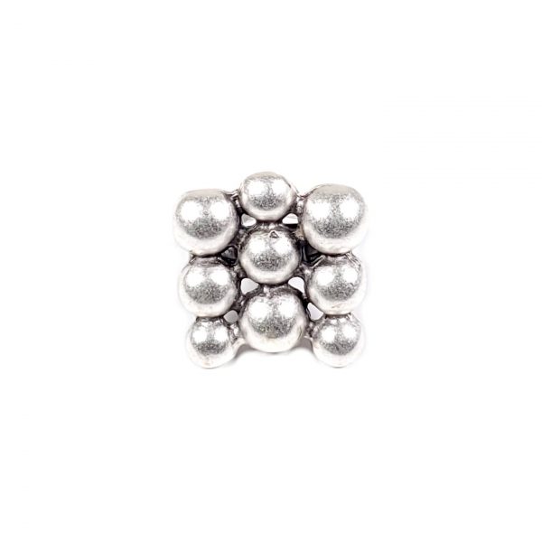 Hand Made Pewter Adjustable Ring Plated in 925 Silver - SKU# ALL-4085