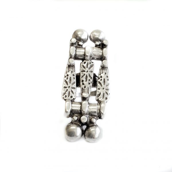 Hand Made Pewter Adjustable Ring Plated in 925 Silver - SKU# ALL-4111