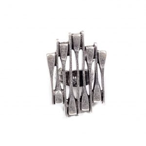 Hand Made Pewter Adjustable Ring Plated in 925 Silver - SKU# ALL-4118