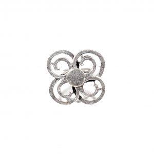 Hand Made Pewter Adjustable Ring Plated in 925 Silver - SKU# ALL-4227