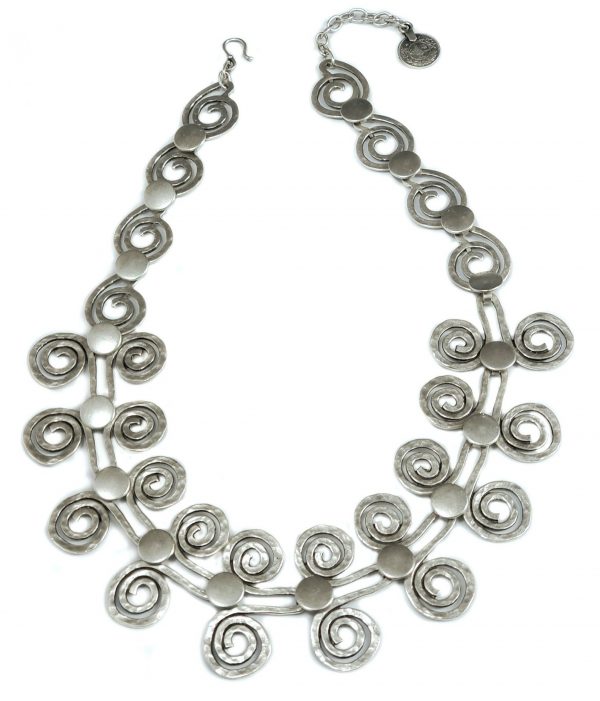 Hand Made Pewter Necklace Plated in 925 Silver - SKU# ALL-1094