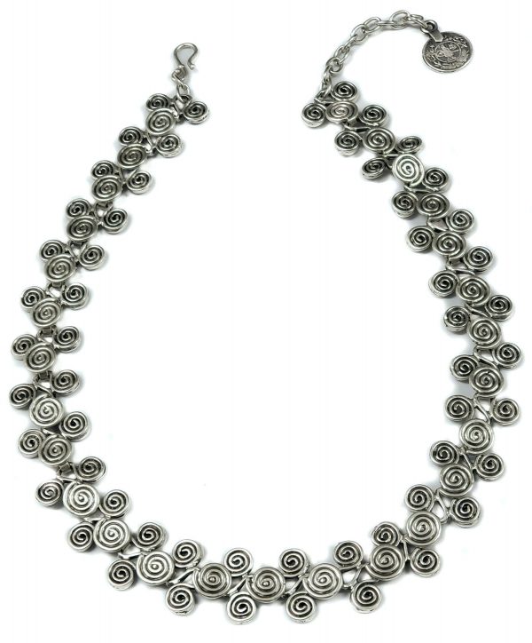 Hand Made Pewter Necklace Plated in 925 Silver - SKU# ALL-1123