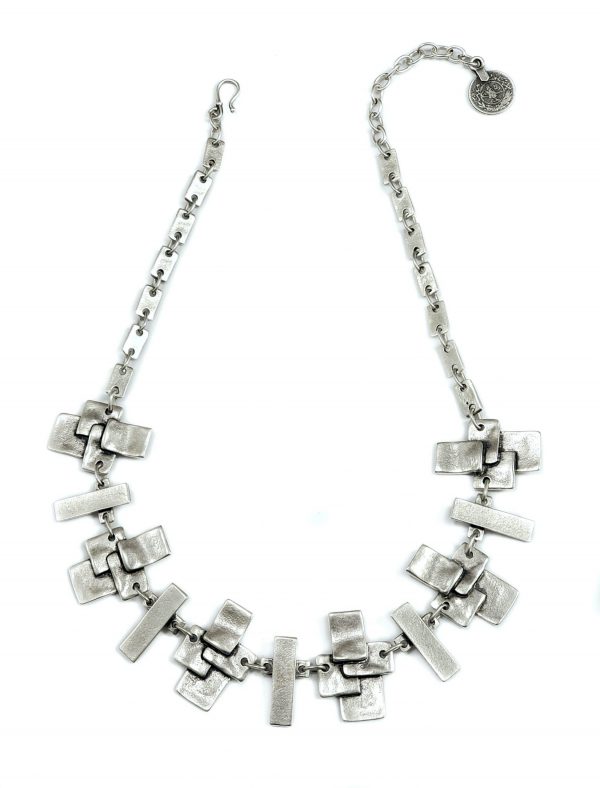 Hand Made Pewter Necklace Plated in 925 Silver - SKU# ALL-1173
