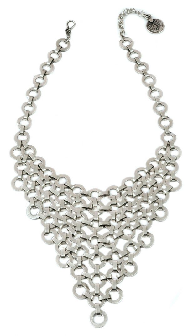 Hand Made Pewter Necklace Plated in 925 Silver - SKU# ALL-1277