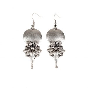 Hand Made Pewter Earrings Plated in 925 Silver - SKU# KU-011