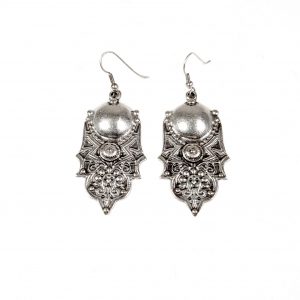 Hand Made Pewter Earrings Plated in 925 Silver - SKU# KU-060