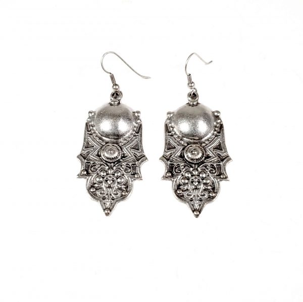 Hand Made Pewter Earrings Plated in 925 Silver - SKU# KU-060