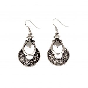 Hand Made Pewter Earrings Plated in 925 Silver - SKU# KU-105