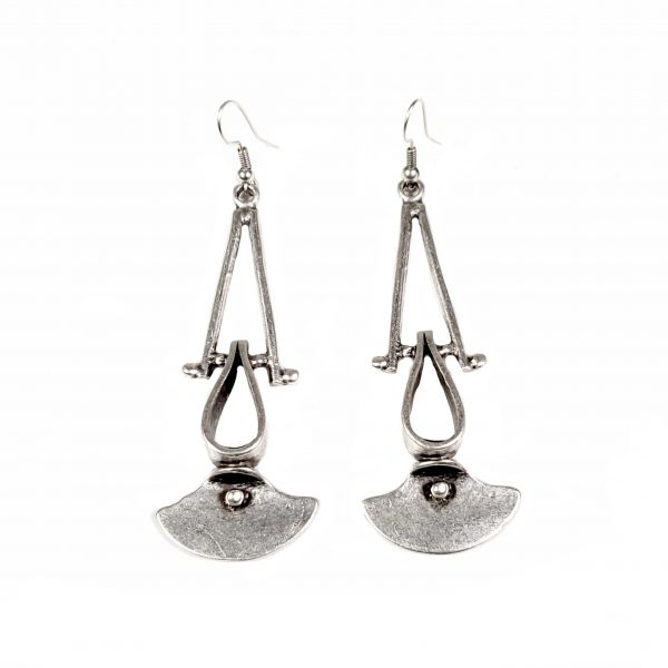 Hand Made Pewter Earrings Plated in 925 Silver - SKU# KU-119