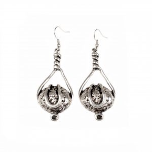 Hand Made Pewter Earrings Plated in 925 Silver - SKU# KU-128