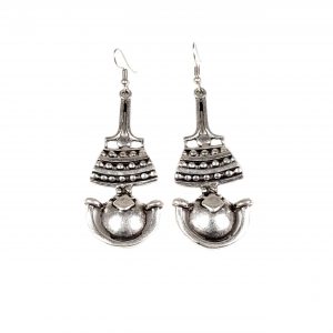 Hand Made Pewter Earrings Plated in 925 Silver - SKU# KU-132
