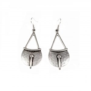 Hand Made Pewter Earrings Plated in 925 Silver - SKU# KU-133