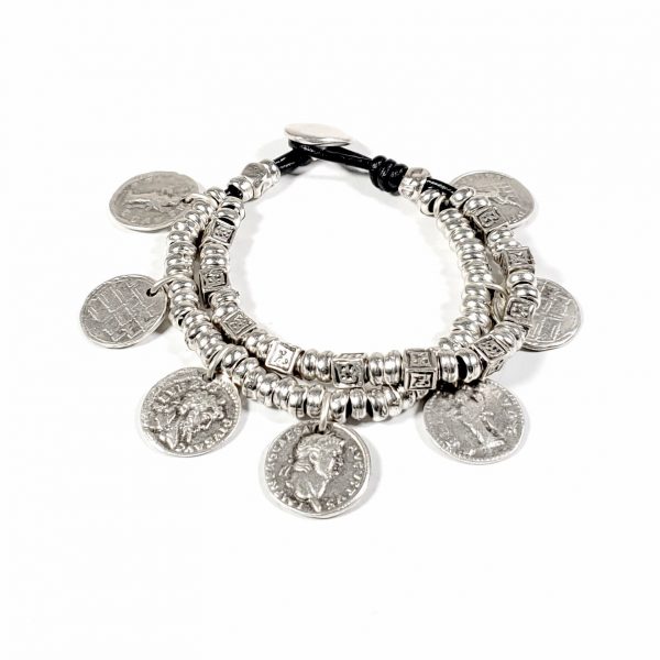 Hand Made Pewter Bracelet Plated in 925 Silver - SKU# NB-2118