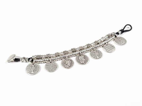 Hand Made Pewter Bracelet Plated in 925 Silver - SKU# NB-2118 - Image 2