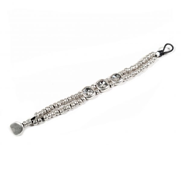 Hand Made Pewter Bracelet Plated in 925 Silver - SKU# NB-2144 - Image 2