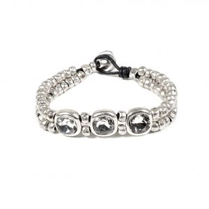 Hand Made Pewter Bracelet Plated in 925 Silver - SKU# NB-2144
