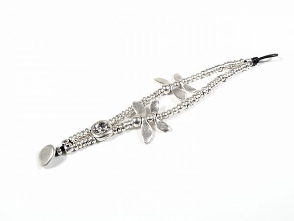 Hand Made Pewter Bracelet Plated in 925 Silver - SKU# NB-2149 - Image 2