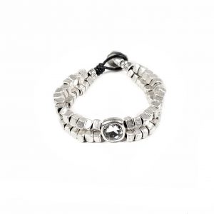 Hand Made Pewter Bracelet Plated in 925 Silver - SKU# NB-2152