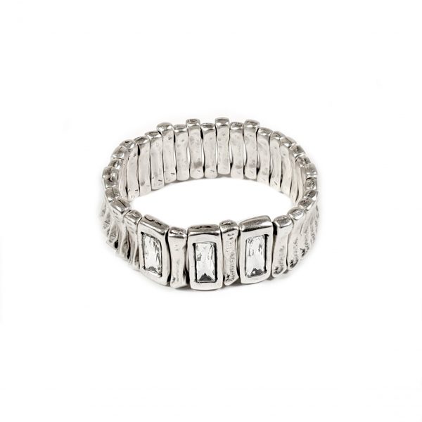 Hand Made Pewter Bracelet Plated in 925 Silver - SKU# NB-2155