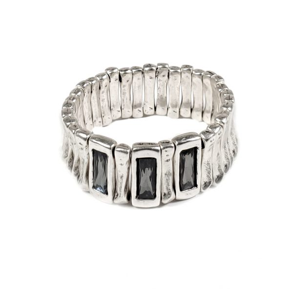 Hand Made Pewter Bracelet Plated in 925 Silver - SKU# NB-2155 G